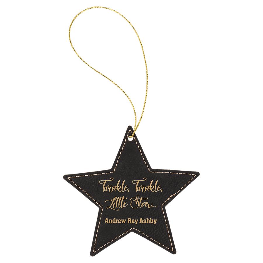 Star Shaped Christmas Ornaments, Laserable Leatherette - Craftworks NW, LLC