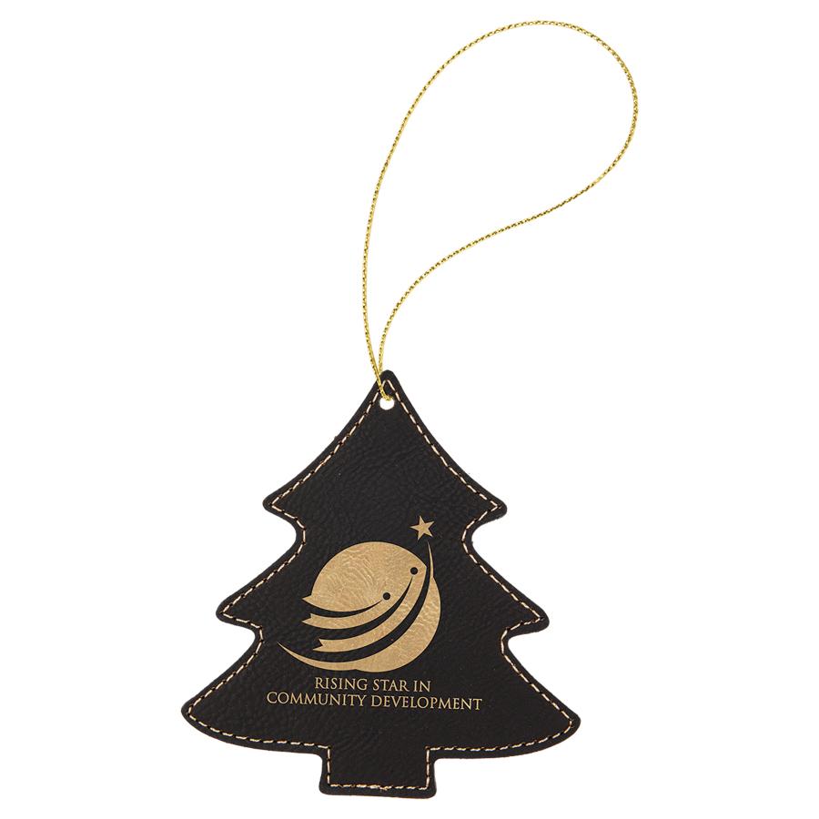 Tree Shaped Christmas Ornaments, Laserable Leatherette - Craftworks NW, LLC
