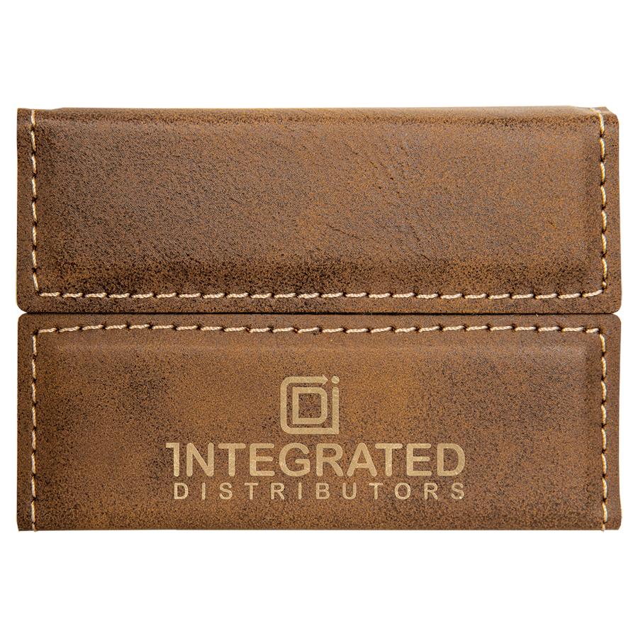 Hard Business Card Holder, Laserable Leatherette - Craftworks NW, LLC