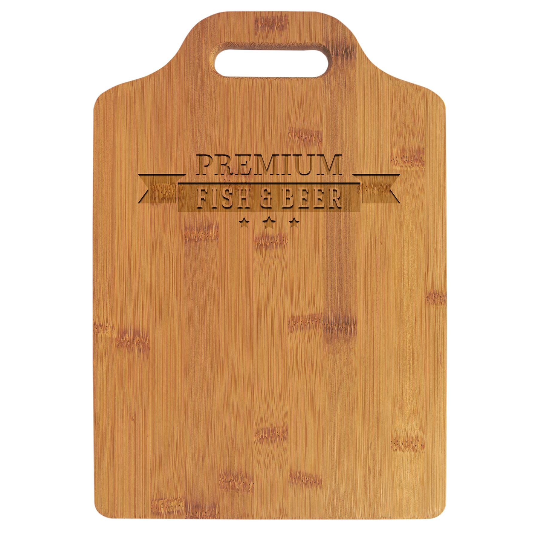 Cutting Board with Handle, Bamboo, 13" x 9", Laser Engraved Cutting Board Craftworks NW 