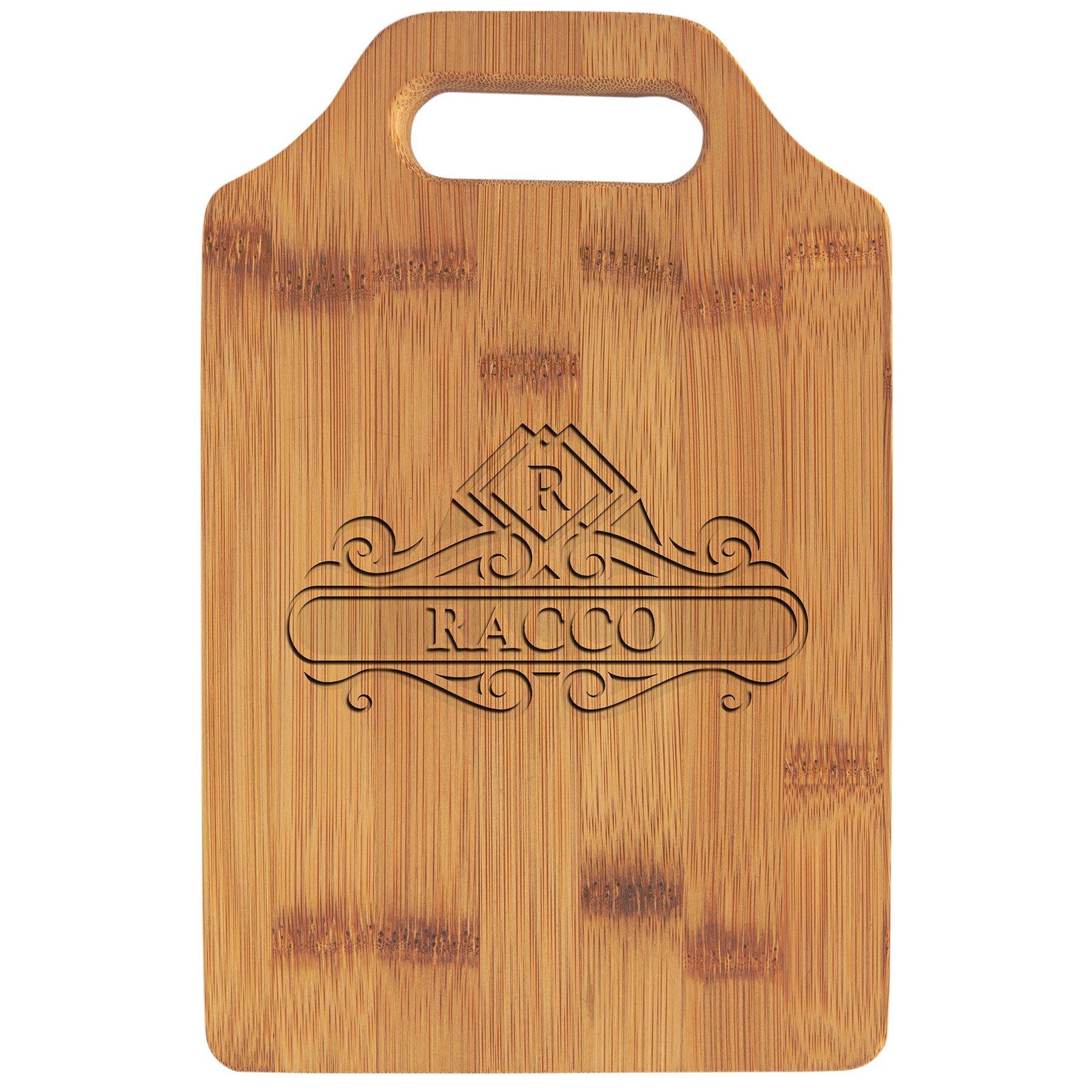Cutting Board with Handle, Bamboo, 9" x 6", Laser Engraved Cutting Board Craftworks NW 