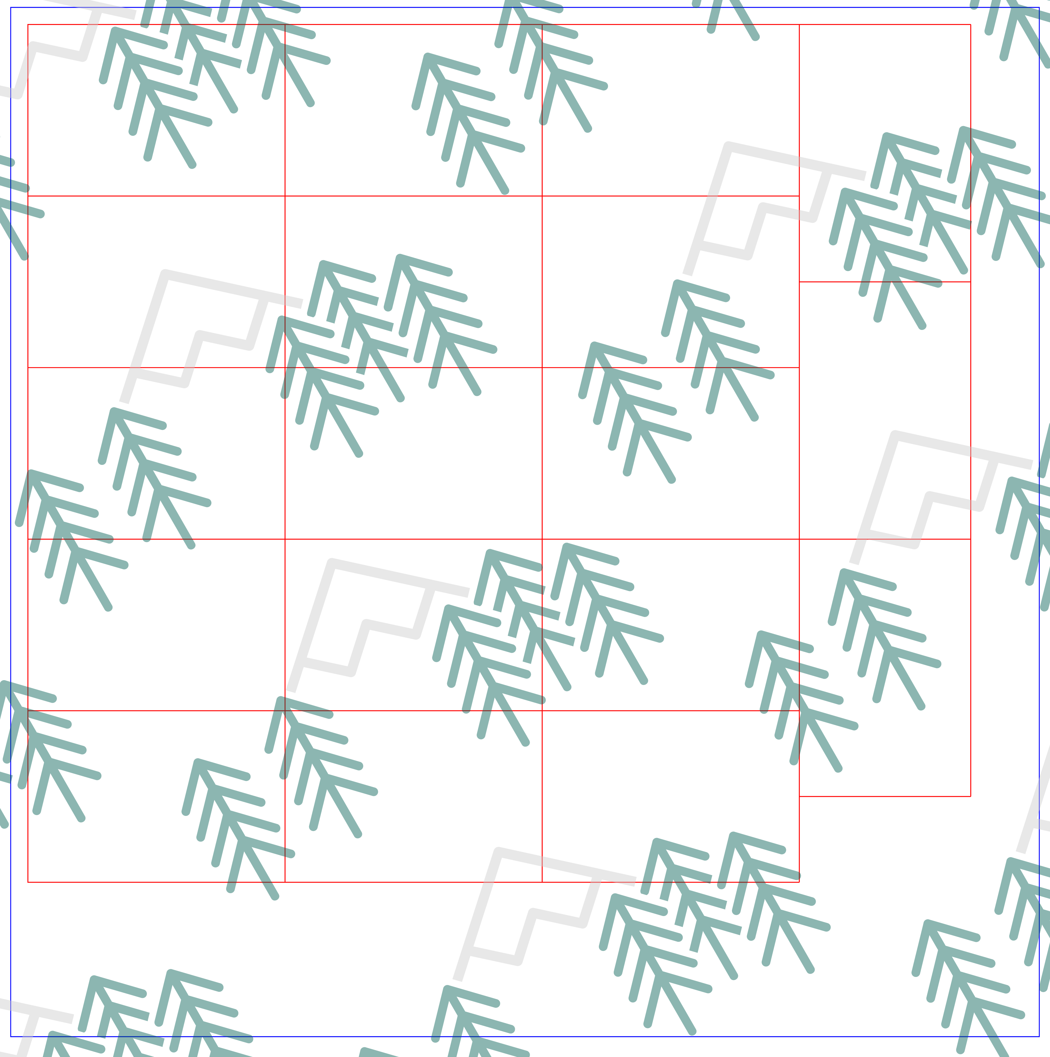 Digital Laser Cutting Template: 2" x 3" Rectangles - 12" x 12" Sheet Size Digital Laser Engraving Files Craftworks NW 