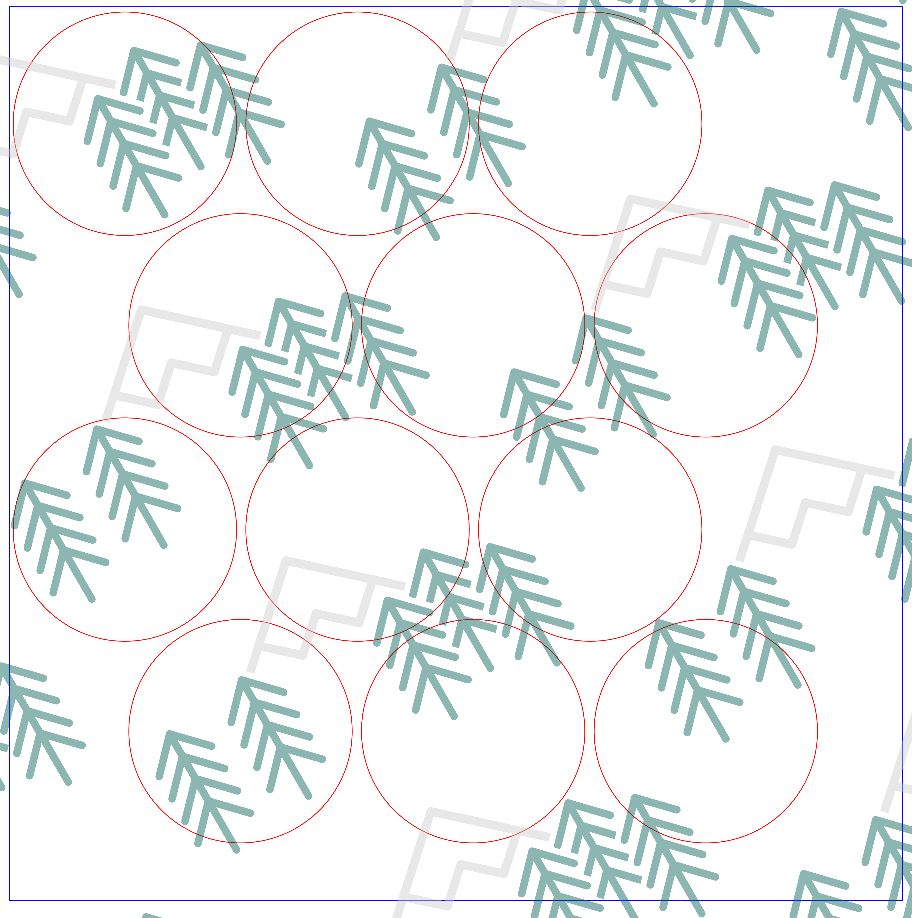 Digital Laser Cutting Template: 3" Circles - 12" x 12" Sheet Size Digital Laser Engraving Files Craftworks NW 