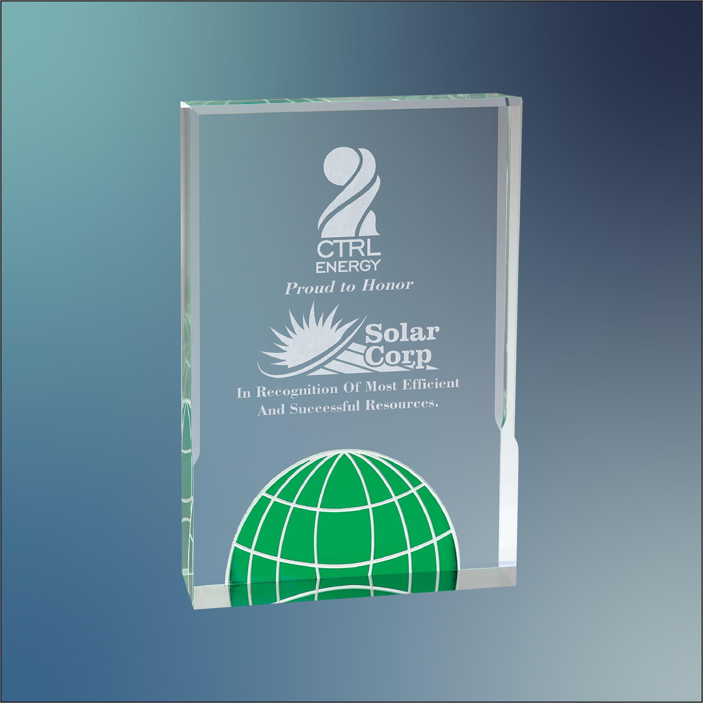 Globe Acrylic Award - Craftworks NW, LLC