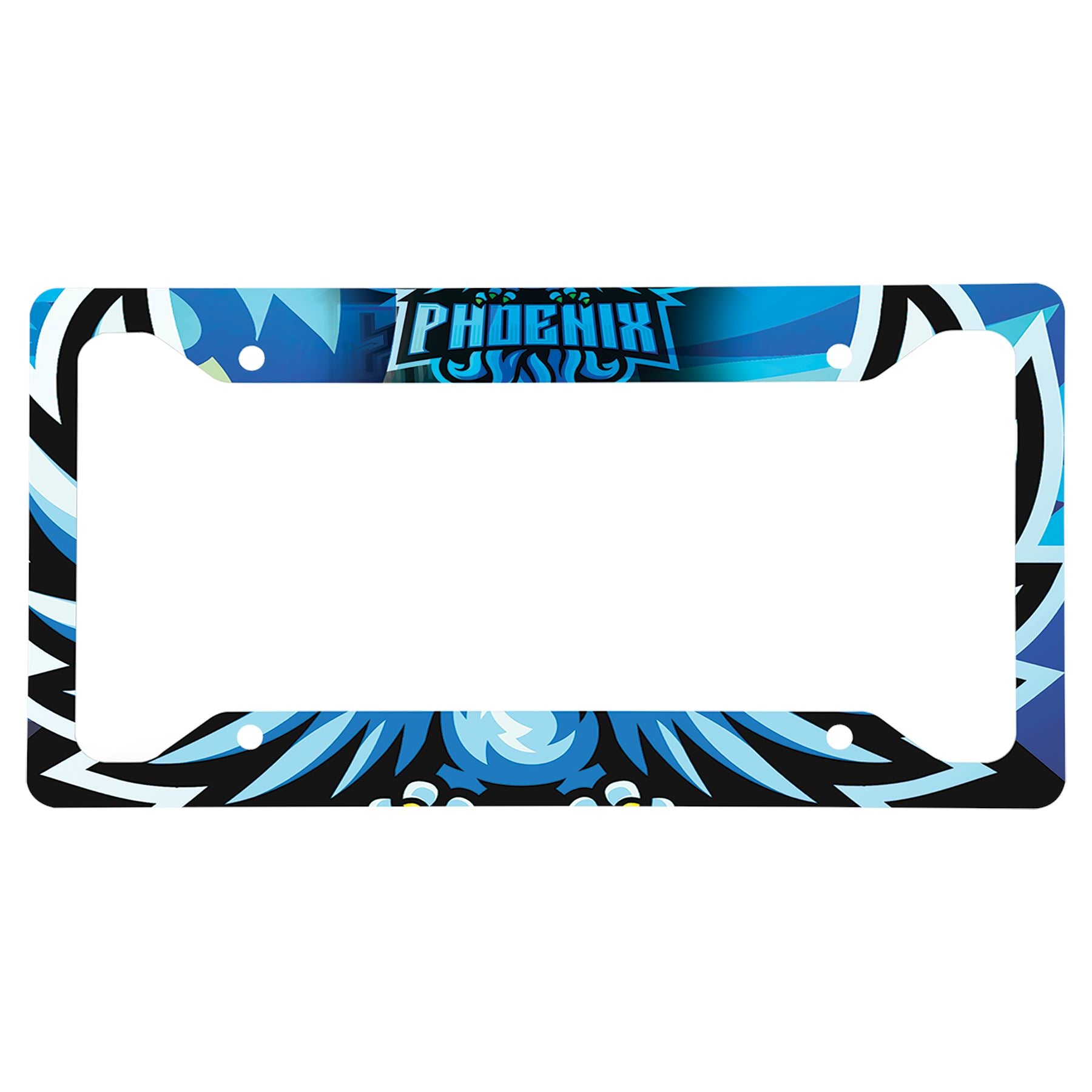 Gloss White Sublimatable Aluminum License Plate Frame, Unisub, 12.25" x 6.5", Full Color Dye Sub License Plate Frame Craftworks NW 