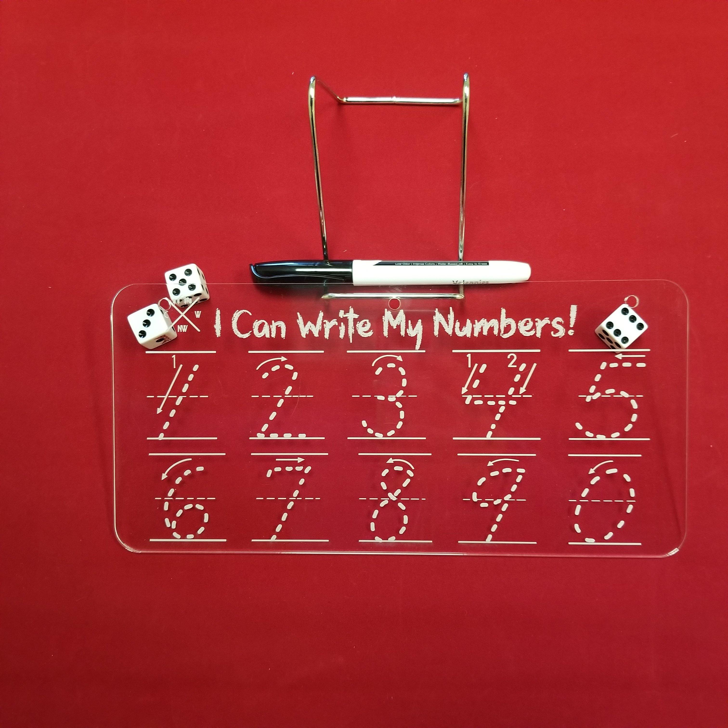"I Can!" Trace and Learn Numbers Acrylic Plates - Craftworks NW, LLC