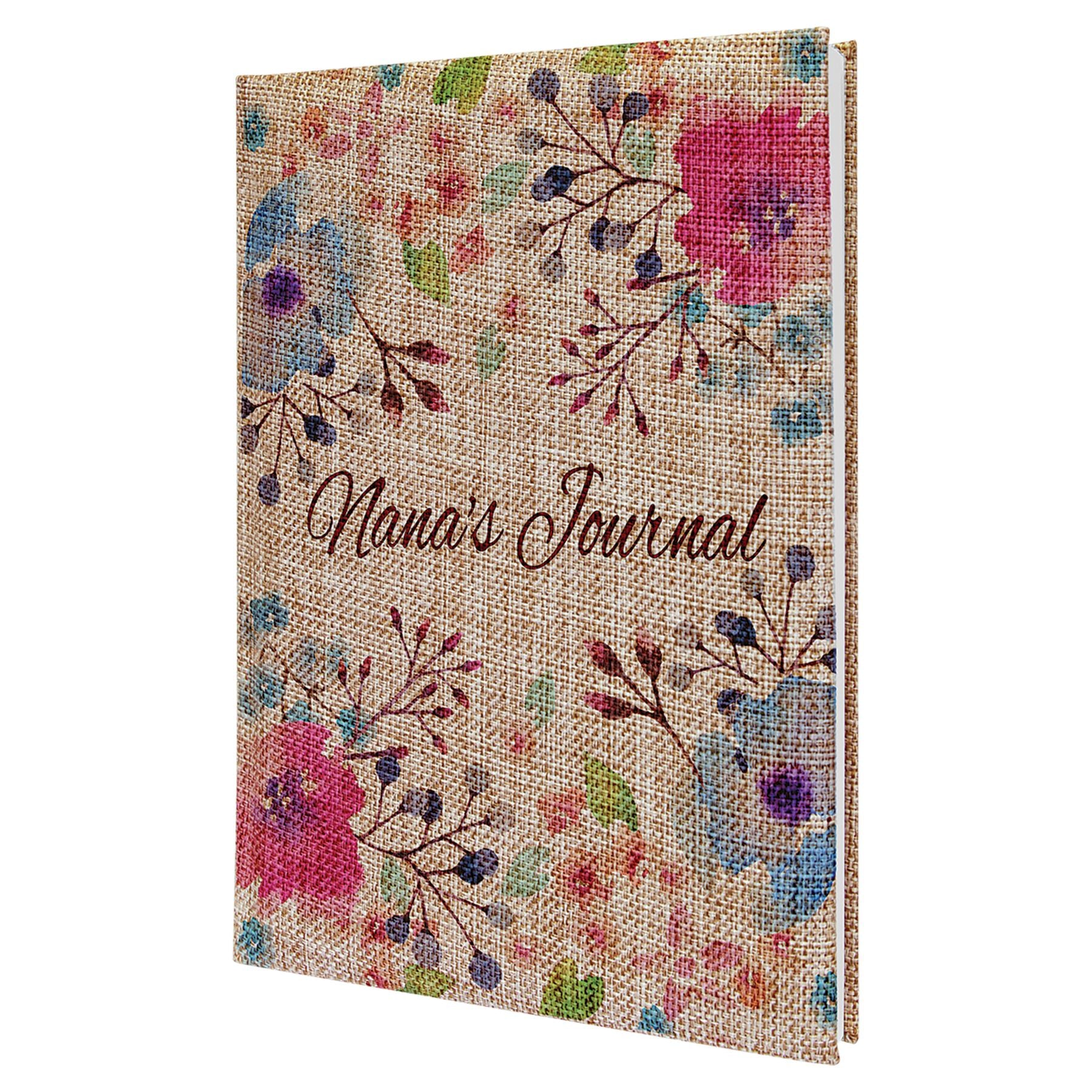 Journal-Lined Paper, Sublimatable Burlap, 7" x 9 3/4", Full Color Dye Sub Journal Craftworks NW 