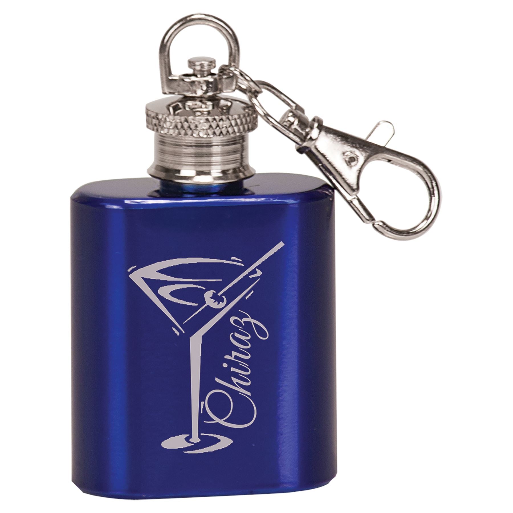 Keychain Flask, 1oz Stainless Steel, Laser Engraved Flasks Craftworks NW 