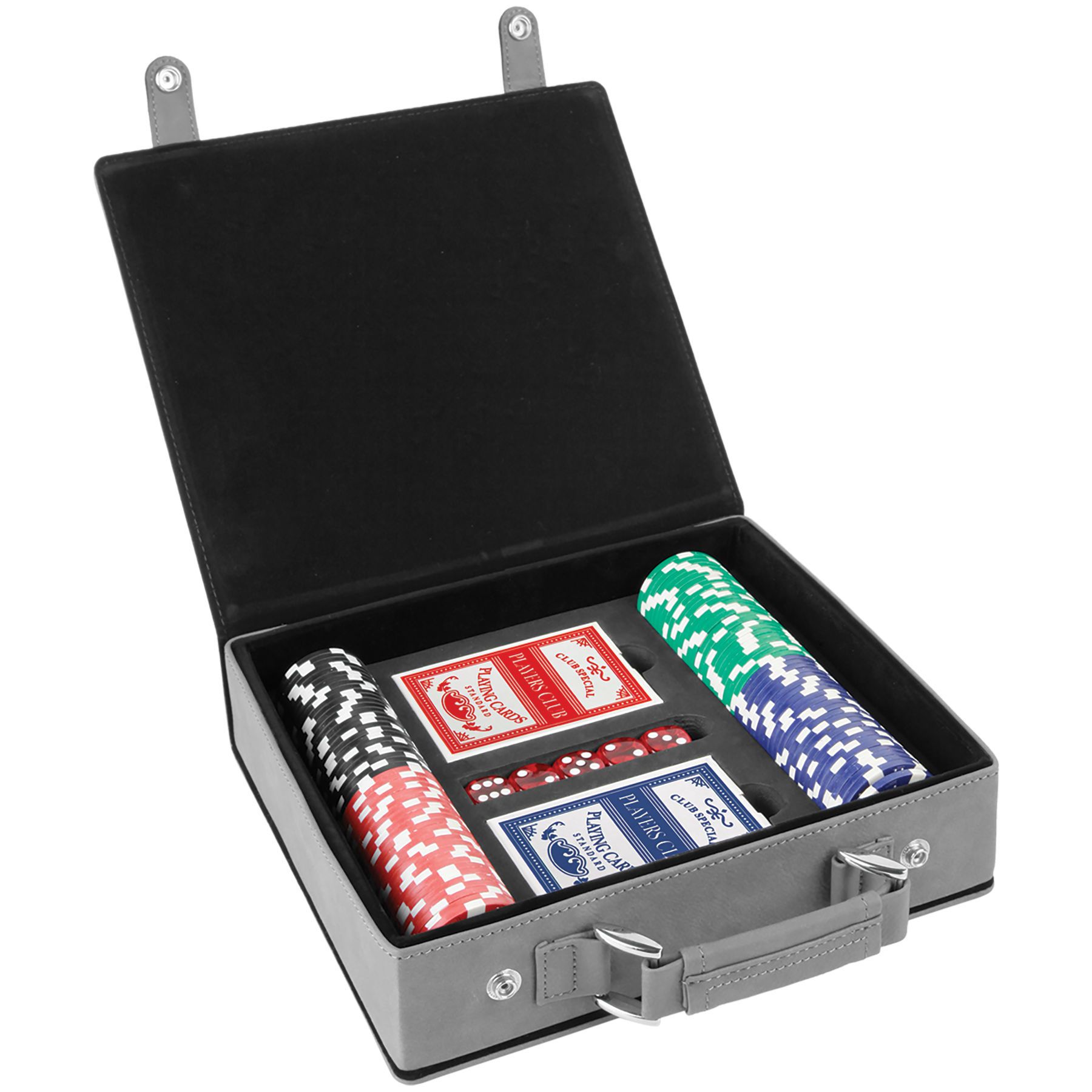 100 Chip Poker Set, Laserable Leatherette - Craftworks NW, LLC