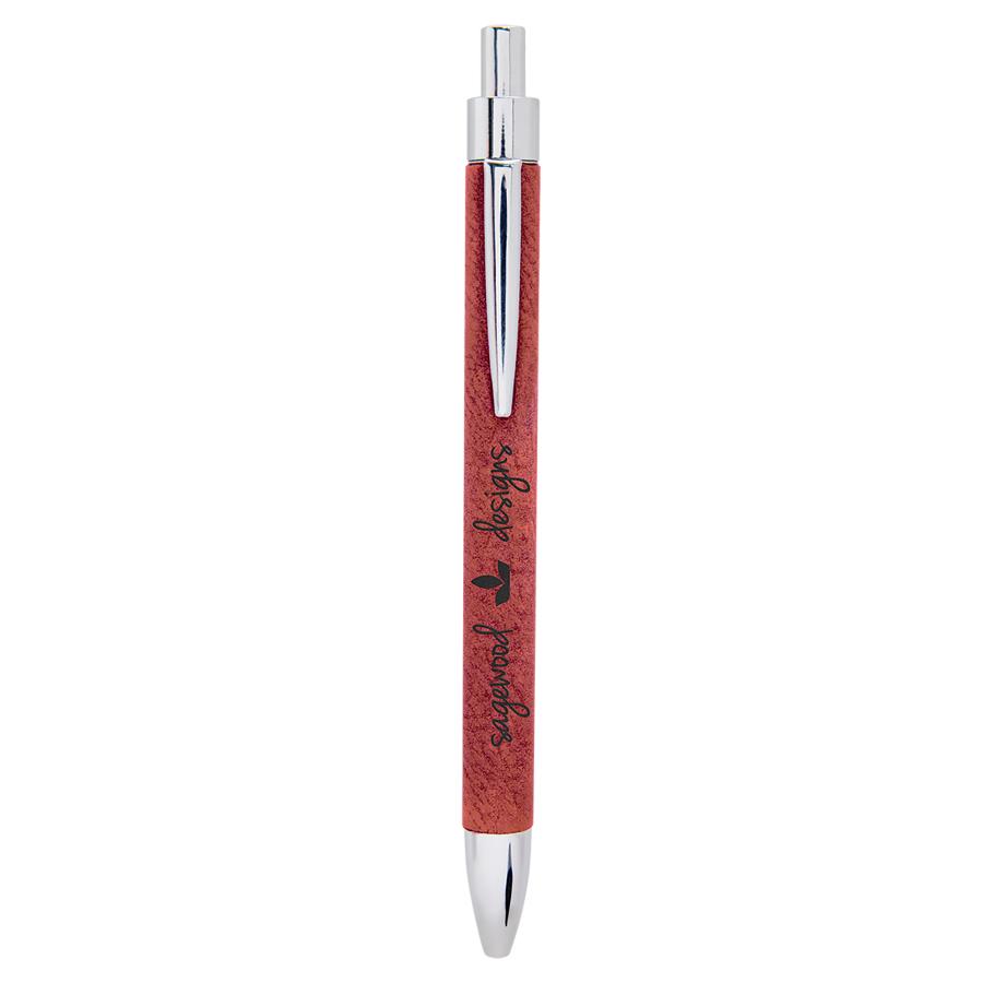 Refillable Ink Pen, Laserable Leatherette - Craftworks NW, LLC