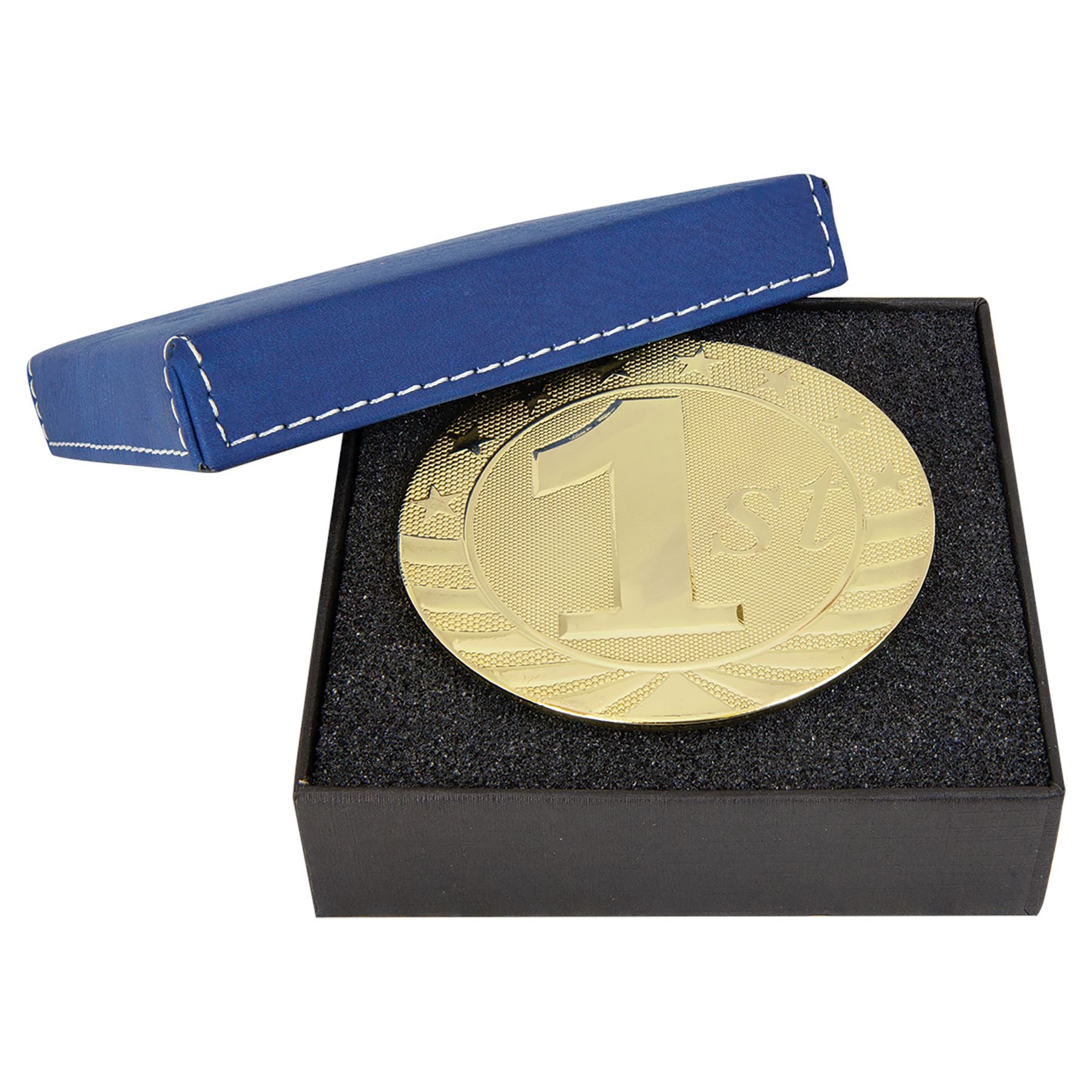 Medal / Gift Box, 4" x 4" with Laserable Leatherette Lid Gift Box Craftworks NW 