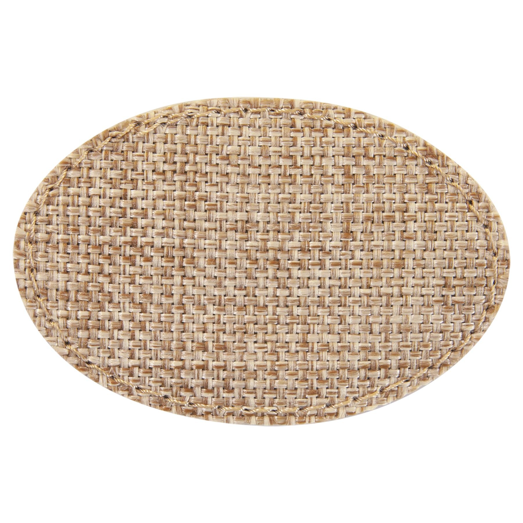 Oval Patch with Adhesive, Sublimatable Burlap, 3" x 2" Burlap Patches Craftworks NW 