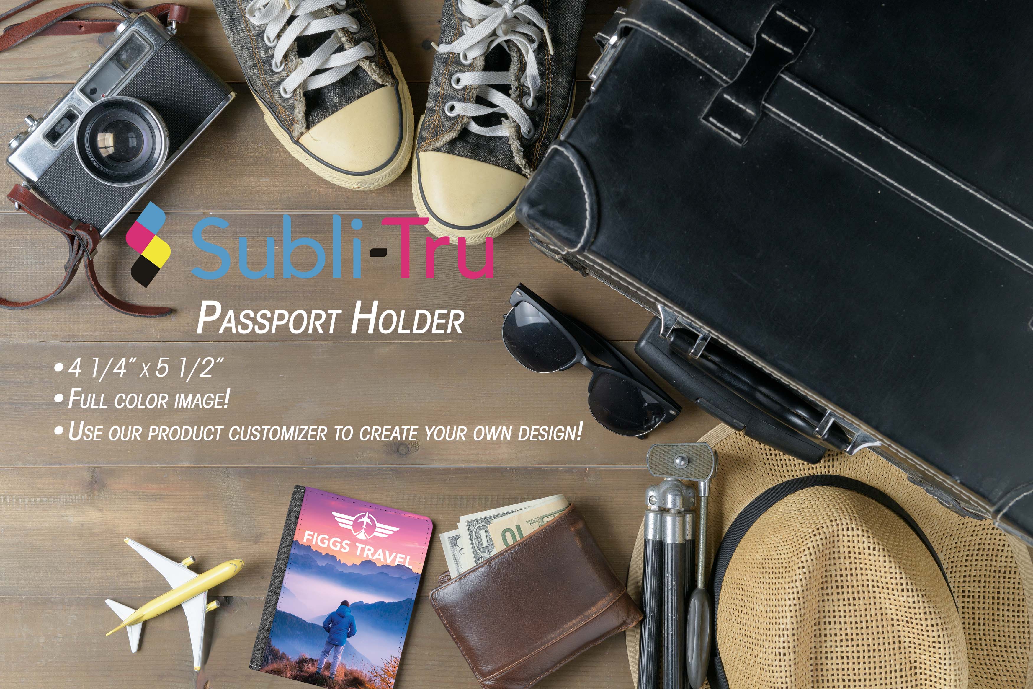 Passport Holder, Subli-Tru, 4 1/4" x 5 1/2" Passport Holder Craftworks NW 