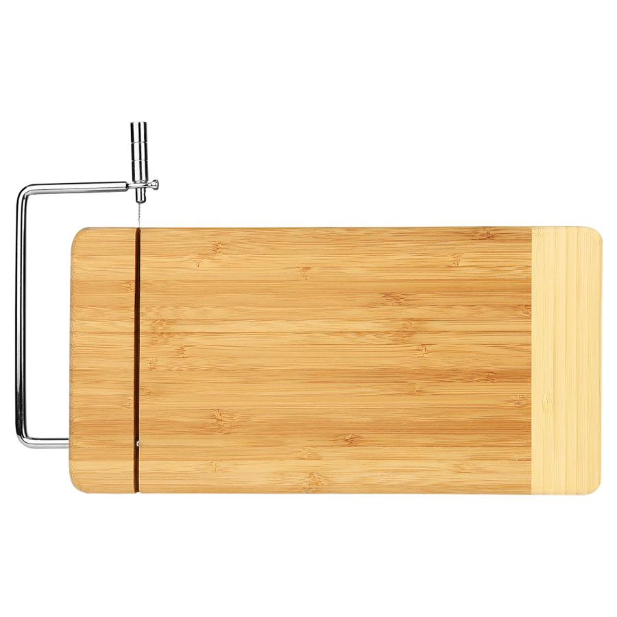 Rectangle Cutting Board with Metal Cheese Cutter, Bamboo, 12" x 6" Cutting Board Craftworks NW 