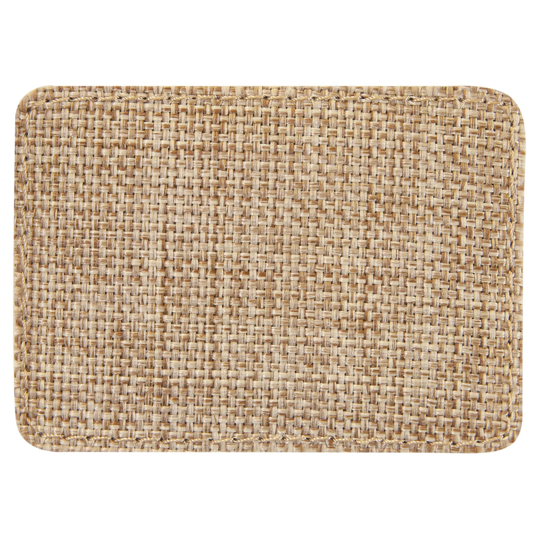 Rectangle Patch with Adhesive, Sublimatable Burlap, 3 1/2" x 2 1/2" Burlap Patches Craftworks NW 