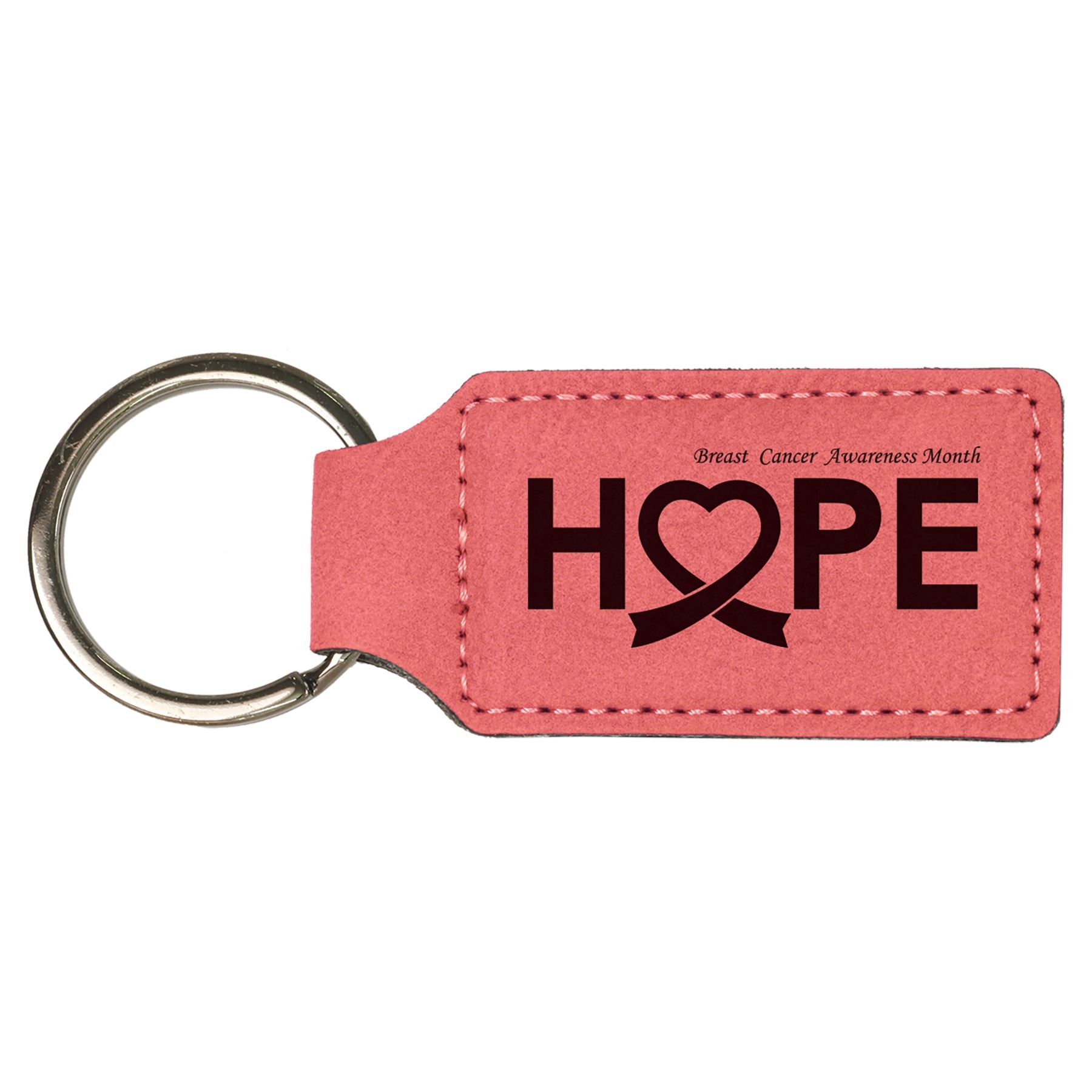 Rectangle Shaped Keychain with Keyring, 2 3/4" x 1 1/4" Laserable Leatherette - Craftworks NW, LLC