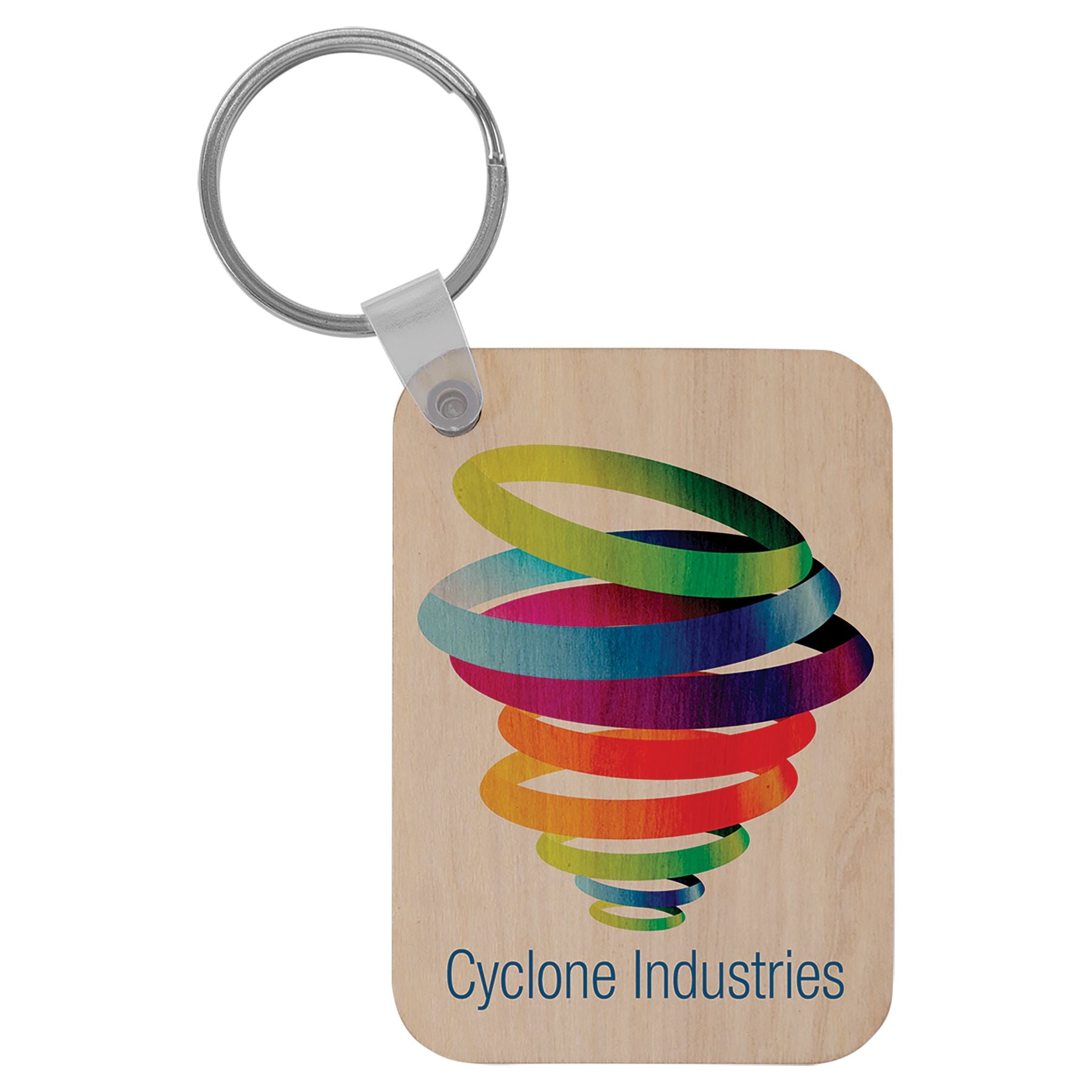 Rectangle Wood Keychain, 2 5/8" x 1 7/8", Sublimatable, Full Color Dye Sub Keychain Craftworks NW 