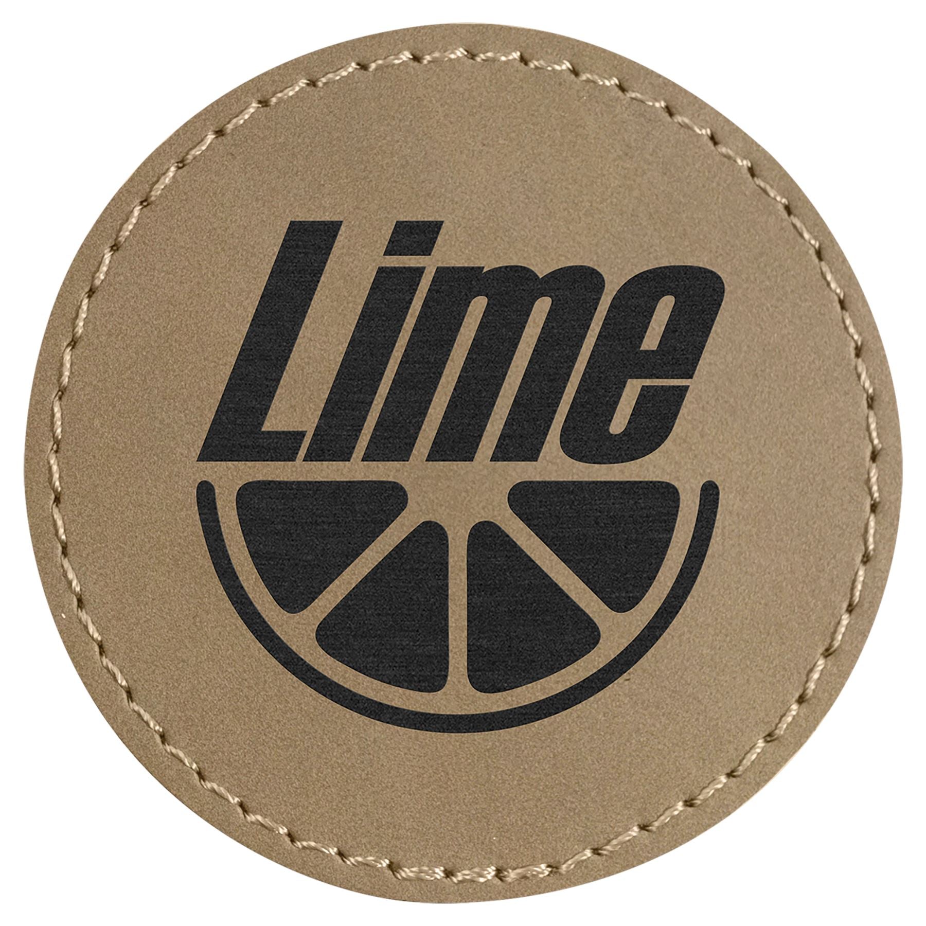 Round Patch with Adhesive, Laserable Leatherette 2 1/2" - Craftworks NW, LLC