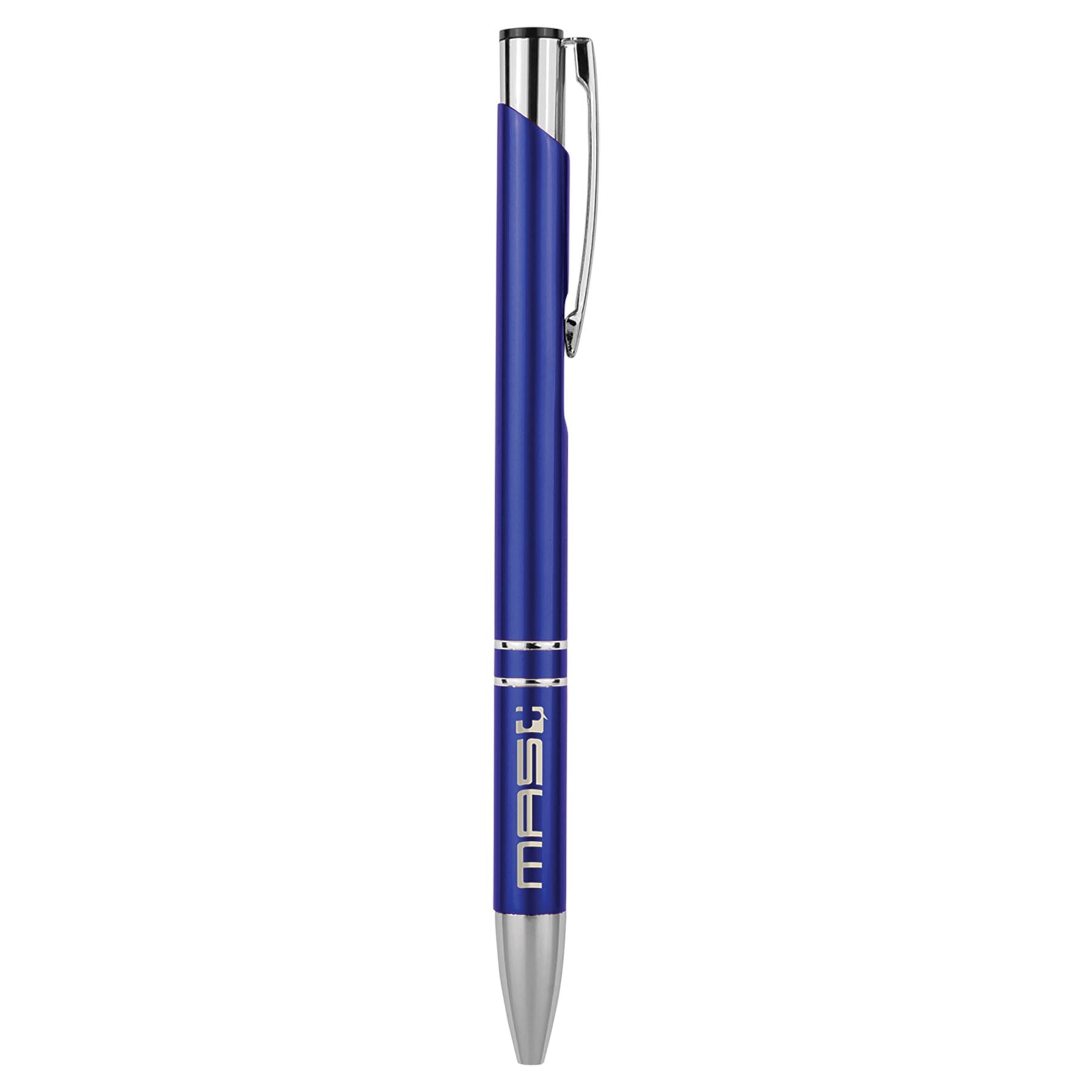 Silver Trim Laserable Pen Ink Pens Craftworks NW Blue 