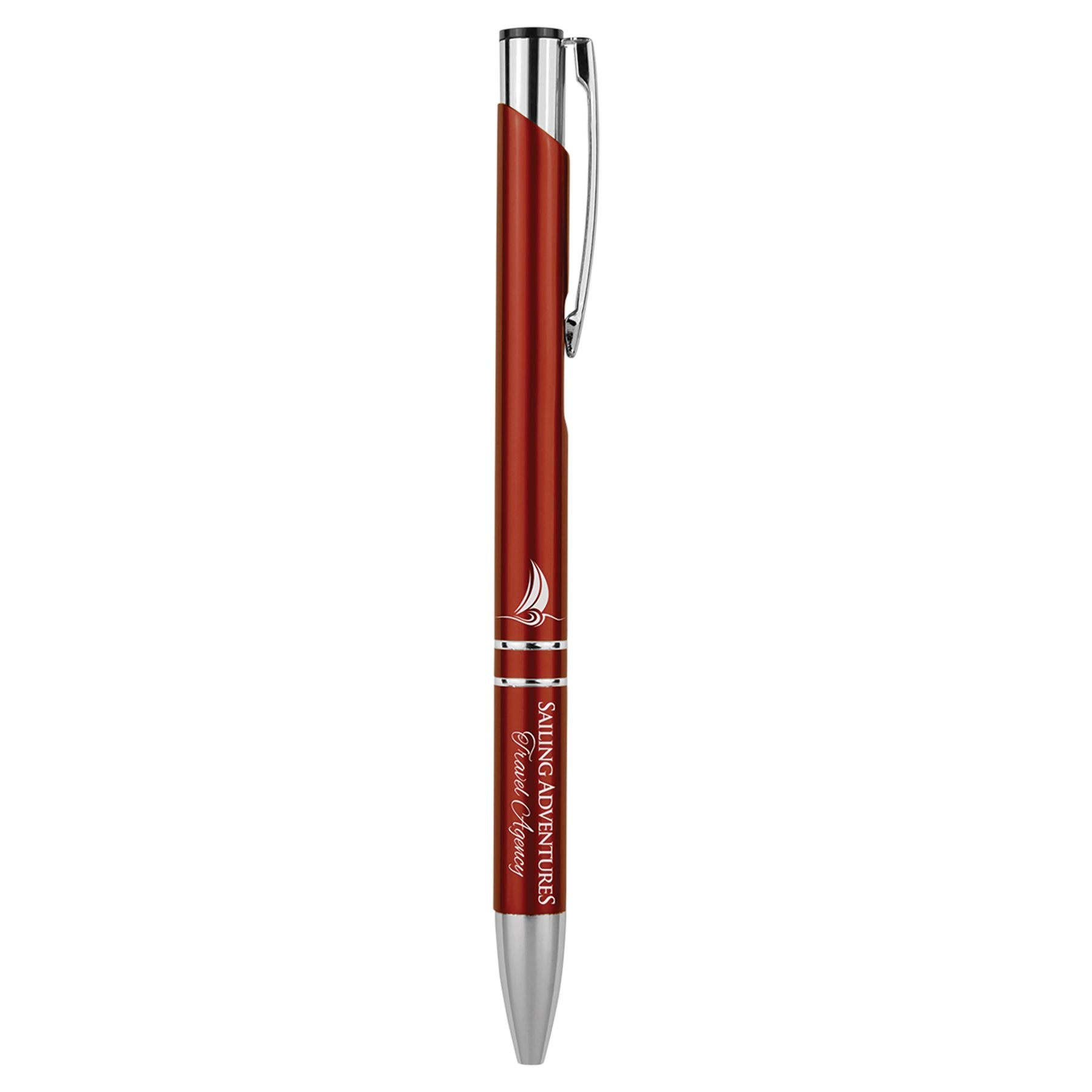 Silver Trim Laserable Pen Ink Pens Craftworks NW Burgundy 