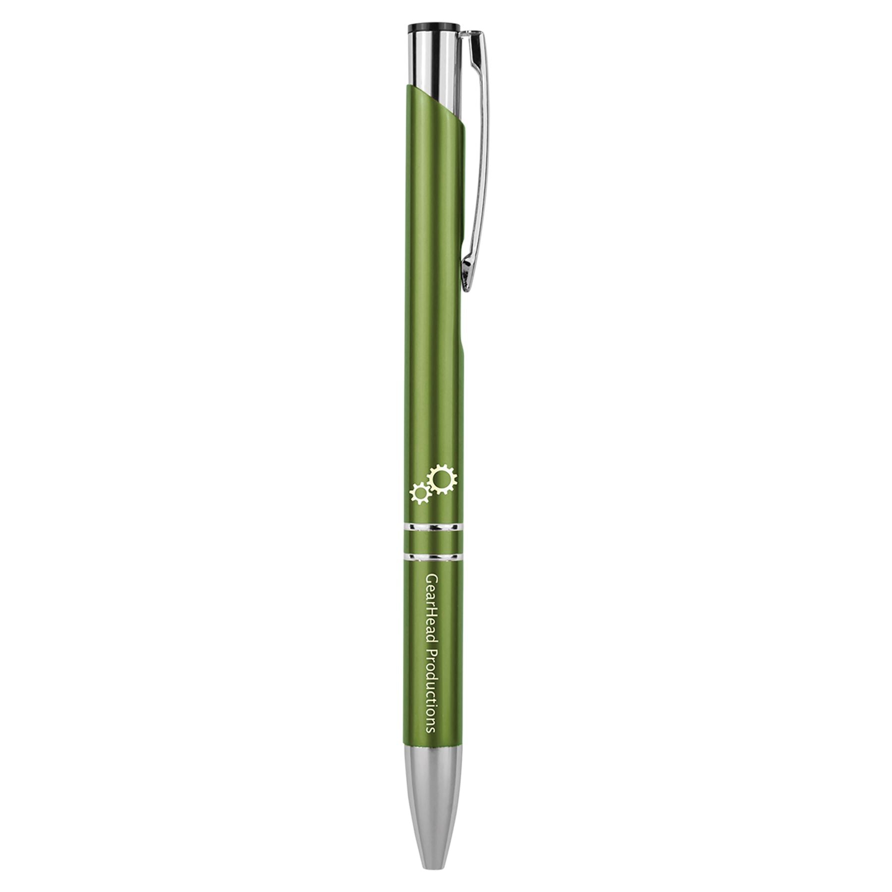 Silver Trim Laserable Pen Ink Pens Craftworks NW Green 