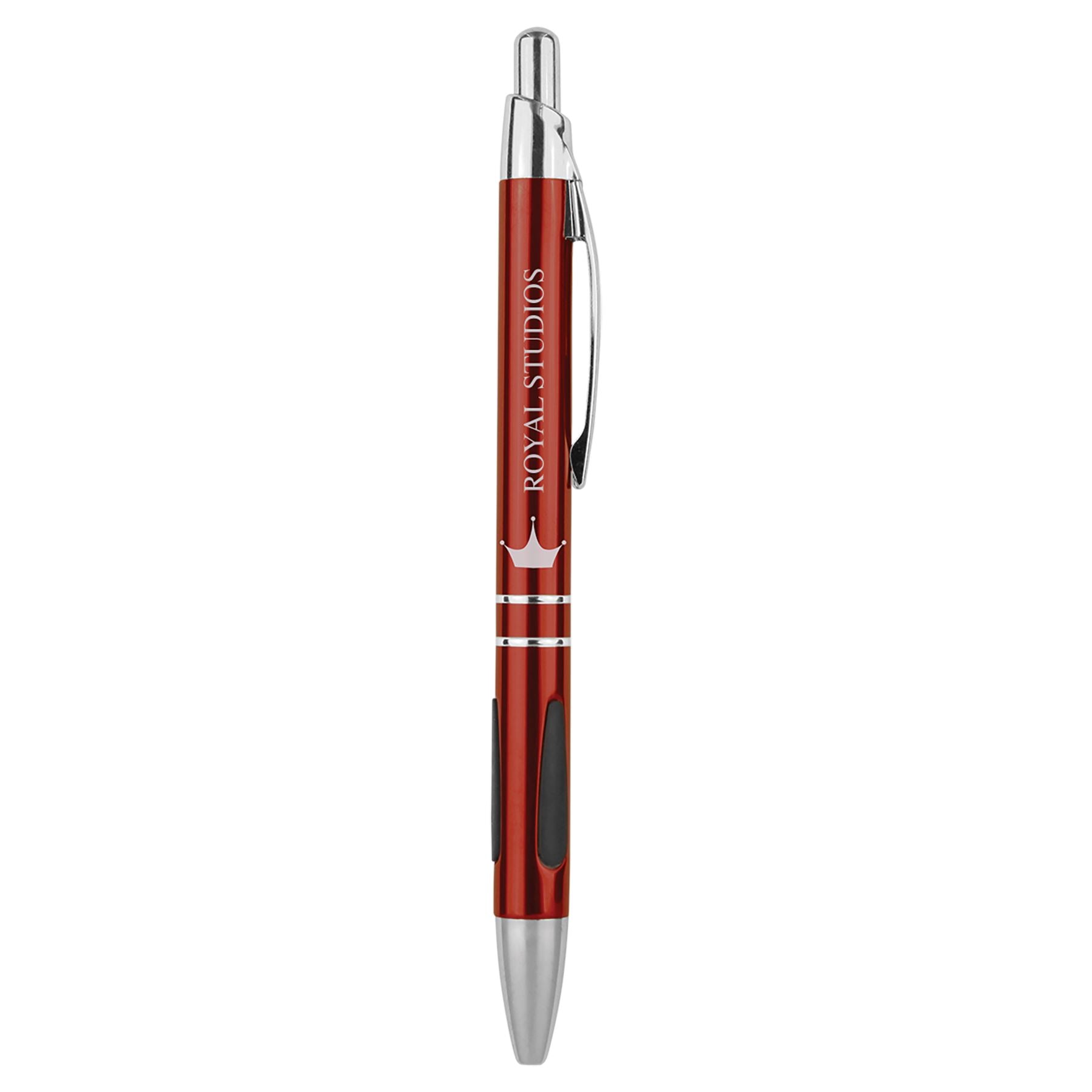 Silver Trim Laserable Pen with Gripper Ink Pens Craftworks NW Burgundy 1-Side 