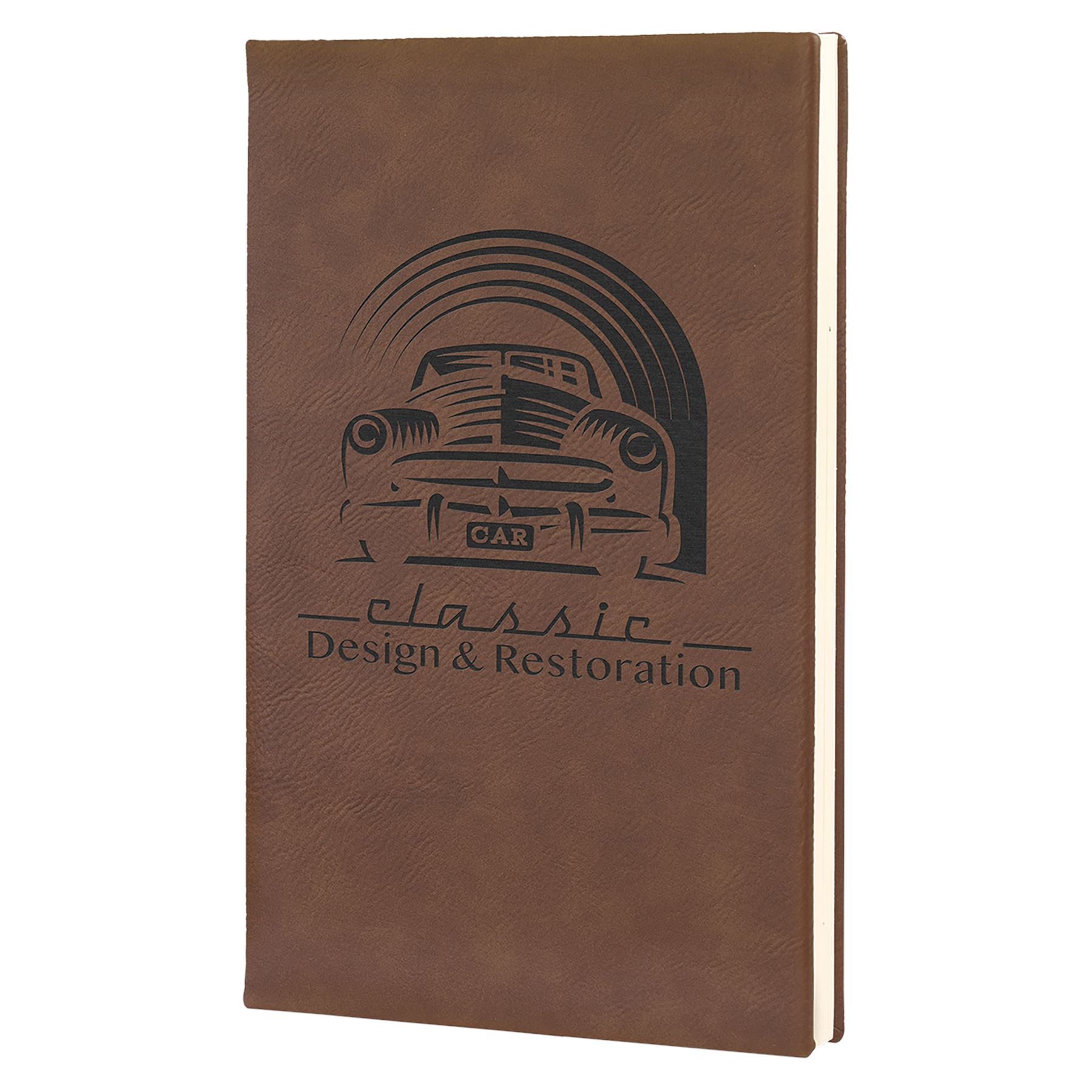 Sketch Book-Unlined Paper, 5 1/4" x 8 1/4" Laserable Leatherette, Laser Engraved Journal Craftworks NW 