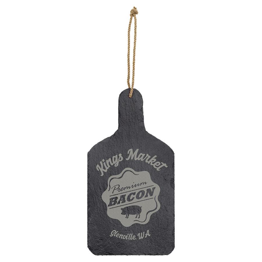 Slate Cutting Board/Sign with Hanger String, Paddle, 7" x 13 1/2" Slate Sign Craftworks NW 