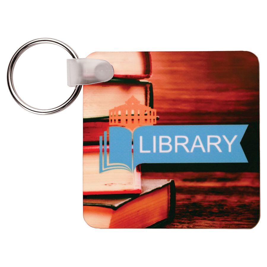 Square Keychain Gloss Unisub FRP Sublimatable 2-Sided, 2.25" x 2.25", Full Color Dye Sub Keychain Craftworks NW 