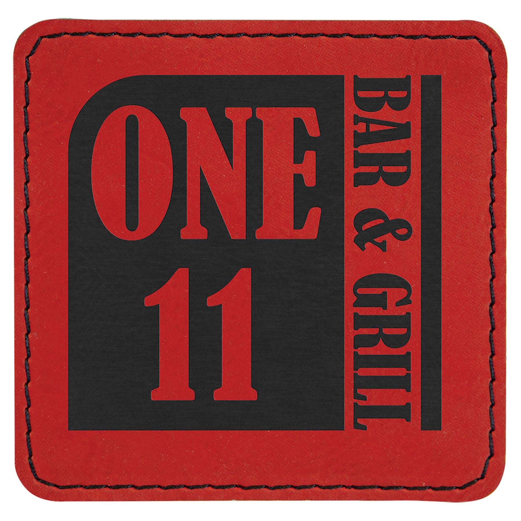 Custom Engraving Studio, LLC: 3 x 3 Square Leatherette Patch with Adhesive