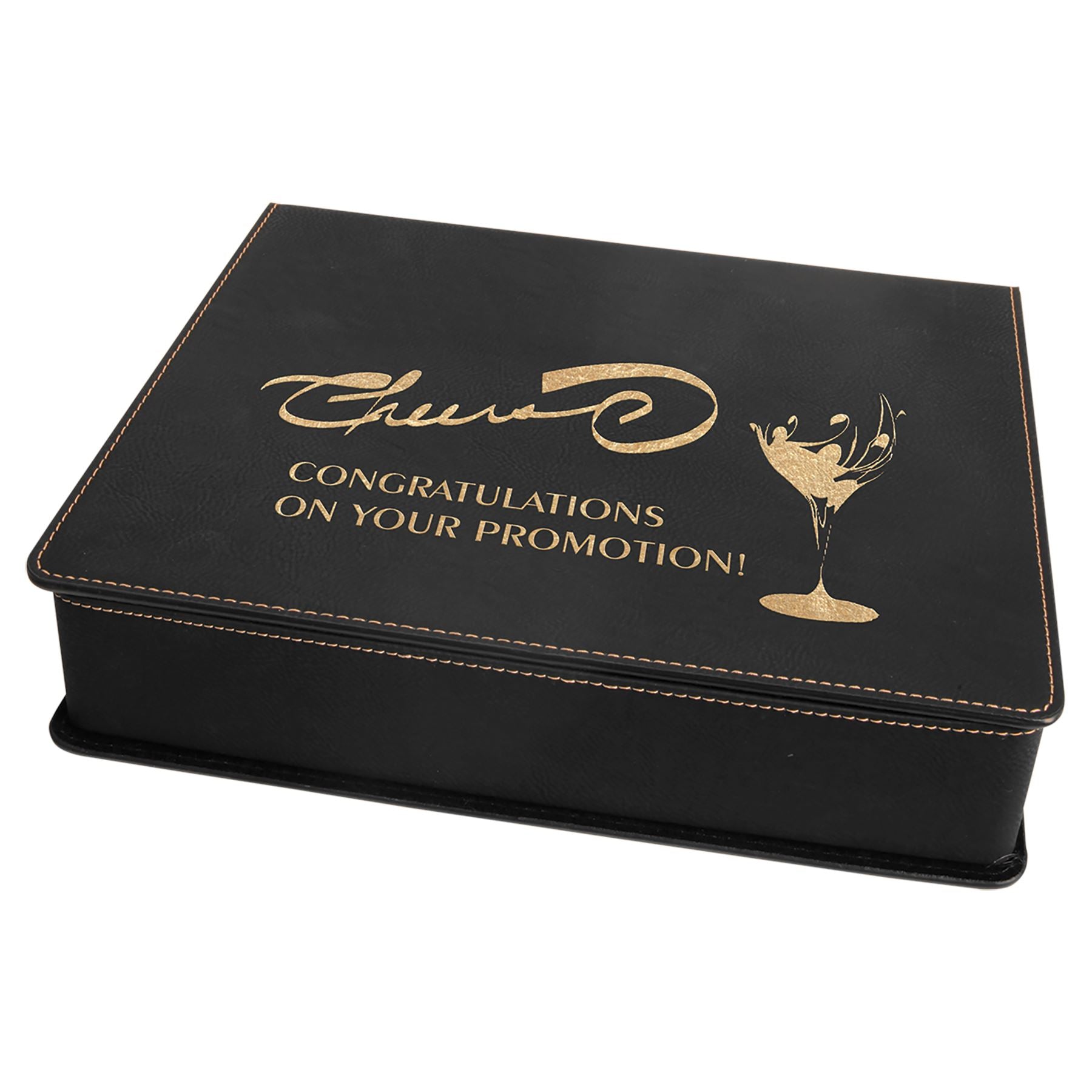 Wine Tool Set 5 Piece, Laserable Leatherette, Laser Engraved Wine Box Craftworks NW Black/Gold 