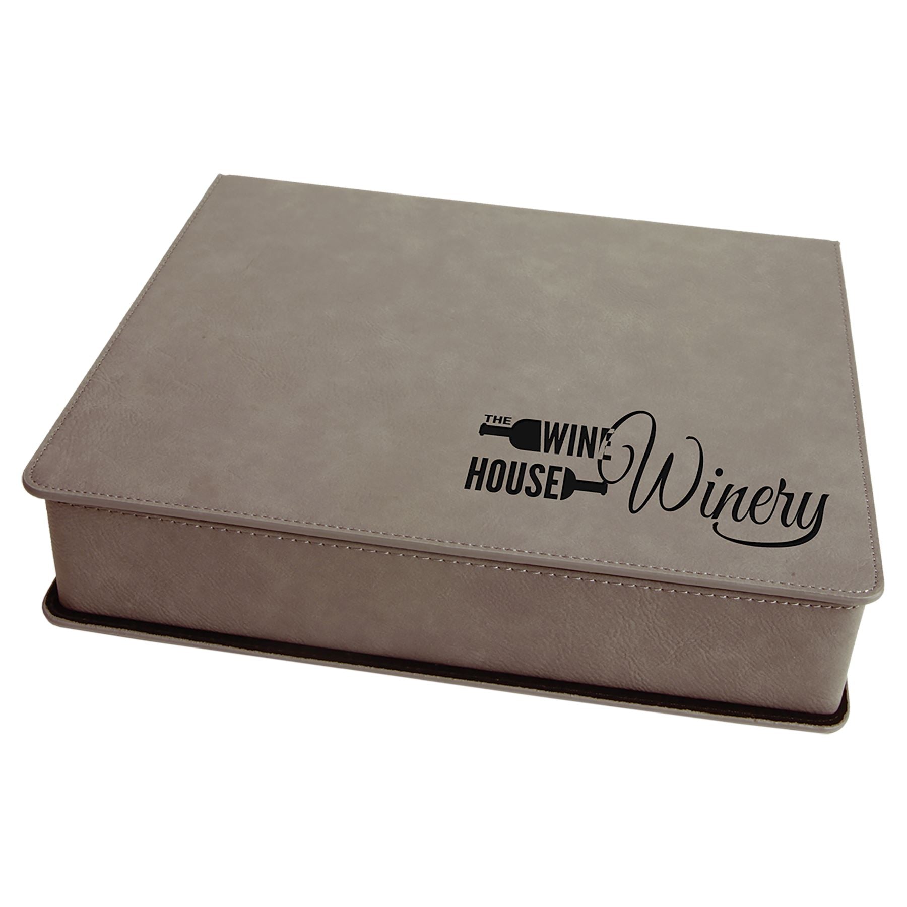 Wine Tool Set 5 Piece, Laserable Leatherette, Laser Engraved Wine Box Craftworks NW Gray/Black 