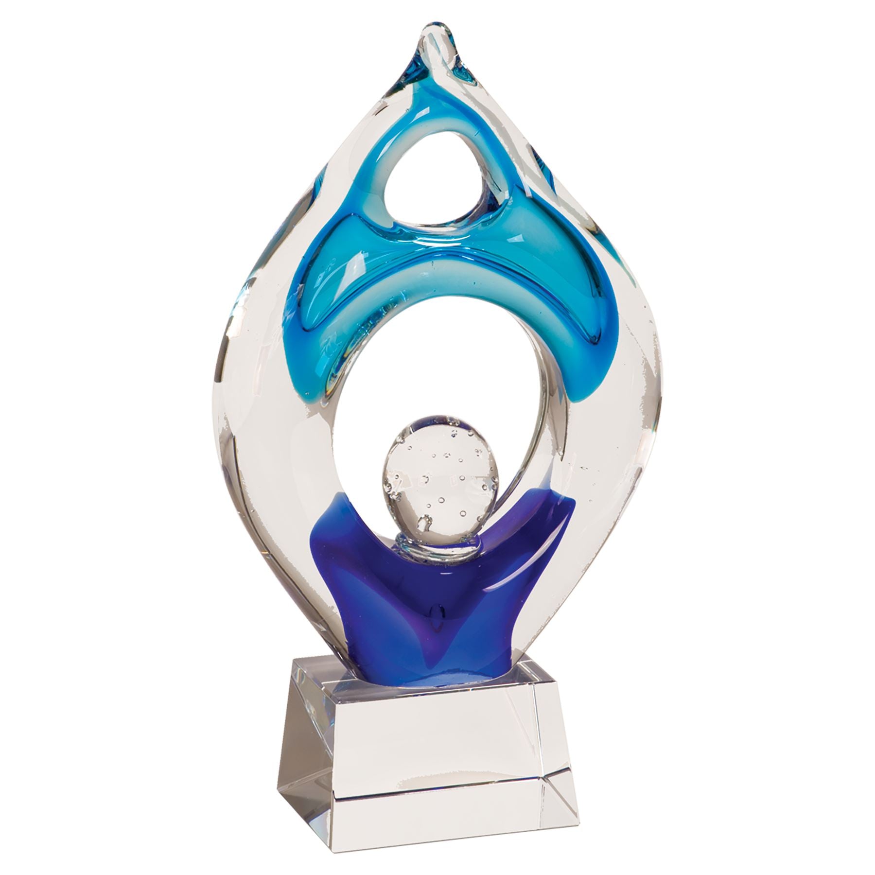 Winner Art Glass, 10 1/4" Art Glass Award, Laser Engraved Art Glass Craftworks NW 