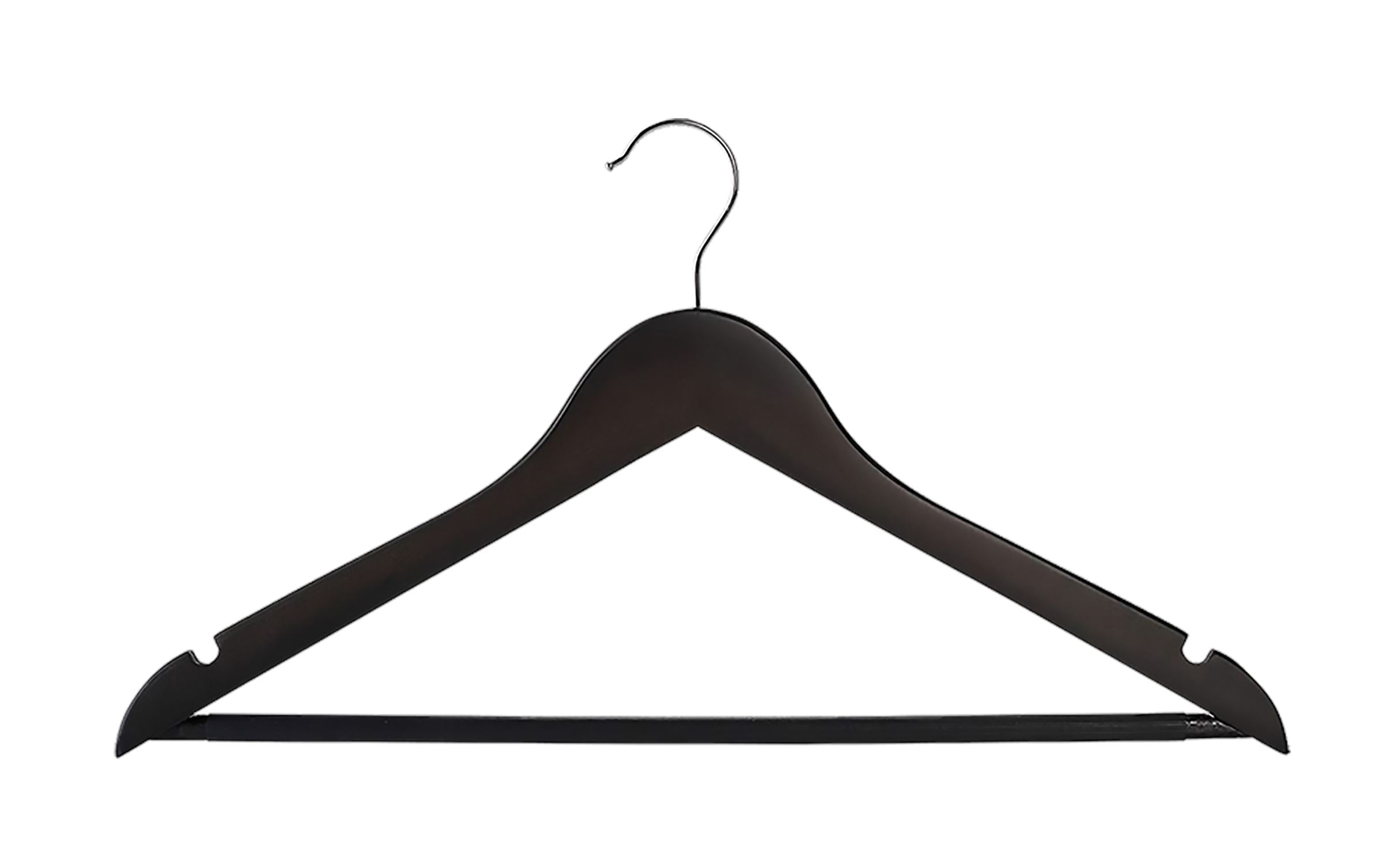 Wooden Suit/Clothes Hangers, Laser Engraved Hangers Craftworks NW Black 1-Side None